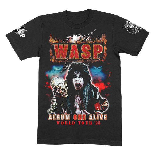 Album One Alive “Blackie" World Tour 2025 Official Black T-Shirt