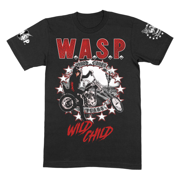 Wild Child World Tour 2025 Official Black Tour T-Shirt