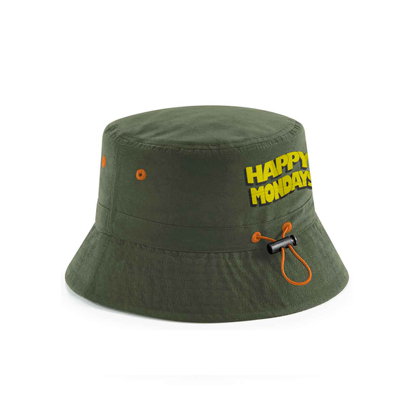 Yellow Logo Bucket Hat Khaki