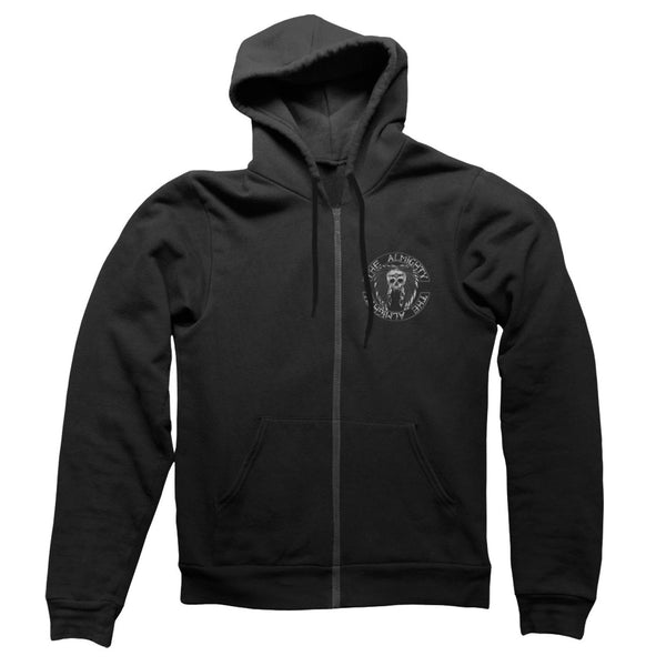 Black Logo Zip Hoody