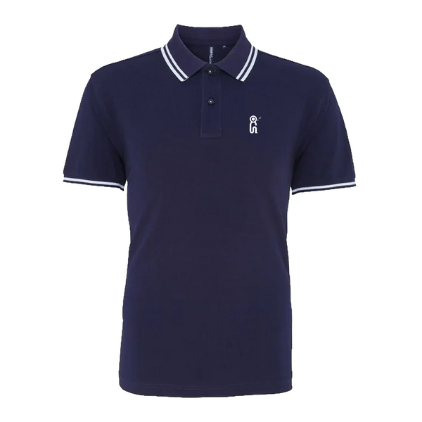 Navy & White Logo Polo
