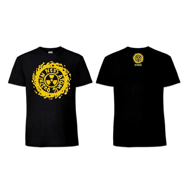 Hectic Indie Rock Yellow Logo Black T-Shirt