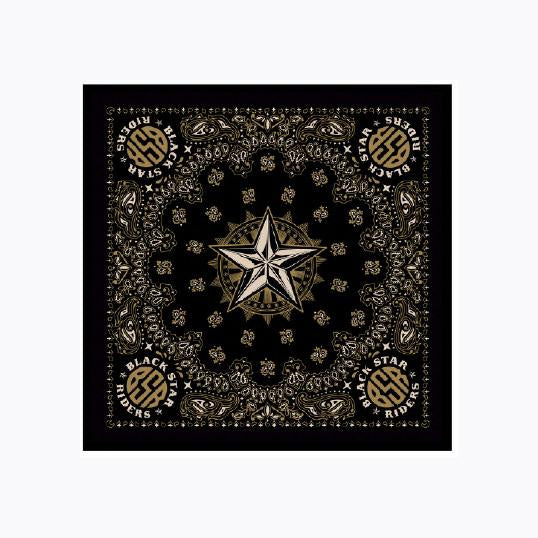 BSR GOLD STAR BANDANA BLACK - Misc
