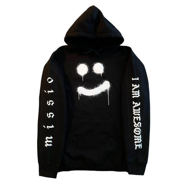 I Am Awesome 'Smiley Face' Hoodie Black