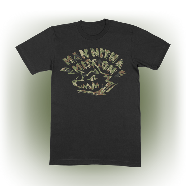 Camo Wolf Ltd Edition Black T-Shirt