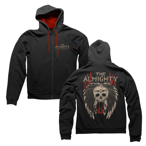 Blood Fire Five Hoody Black