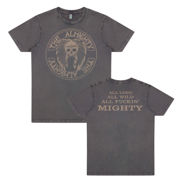 All Fuckin' Mighty Stonewash Black T-Shirt