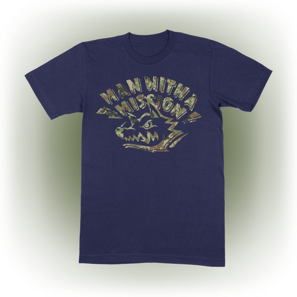 Camo Wolf Ltd Edition Navy T-Shirt