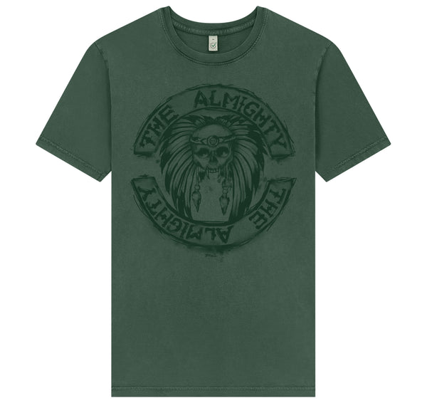Faded Sketch Logo Green T-Shirt