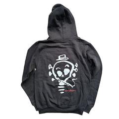 Smoking Skull Hoody Black