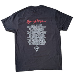 Smoking Skull T-Shirt Black (Grey Text)