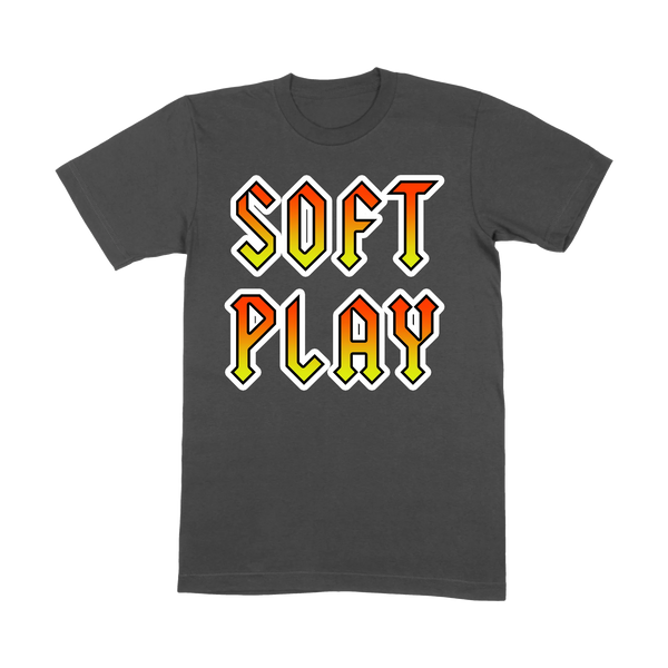 Soft Play Metal Logo Dark Charcoal T-Shirt