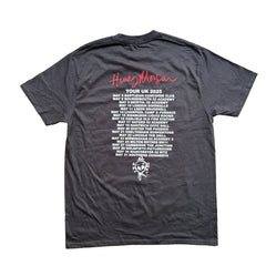 Smoking Skull T-Shirt Black (White Text)