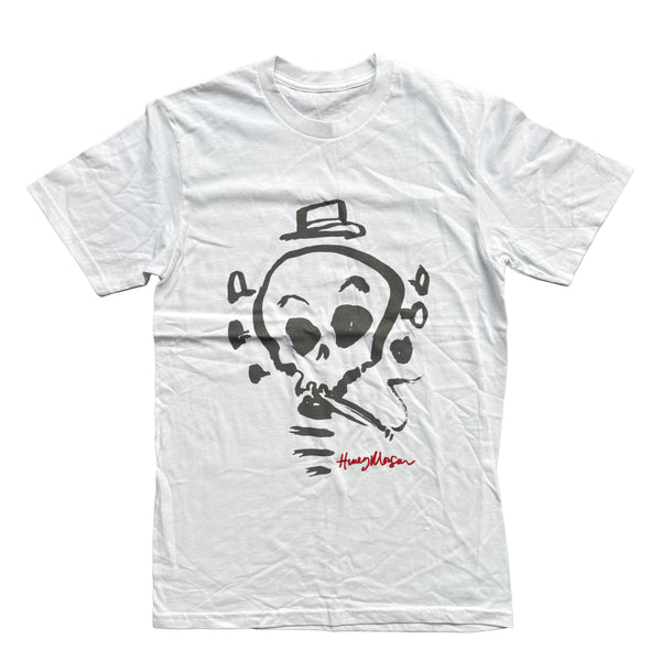 Smoking Skull T-Shirt White