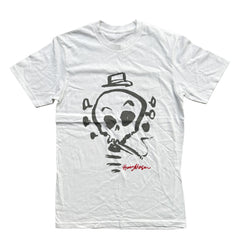 Smoking Skull T-Shirt White