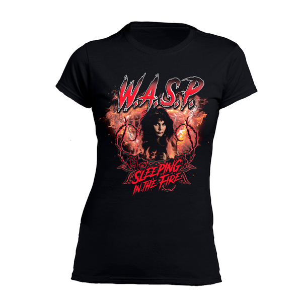 Sleeping In the Fire Ladies T-Shirt Black