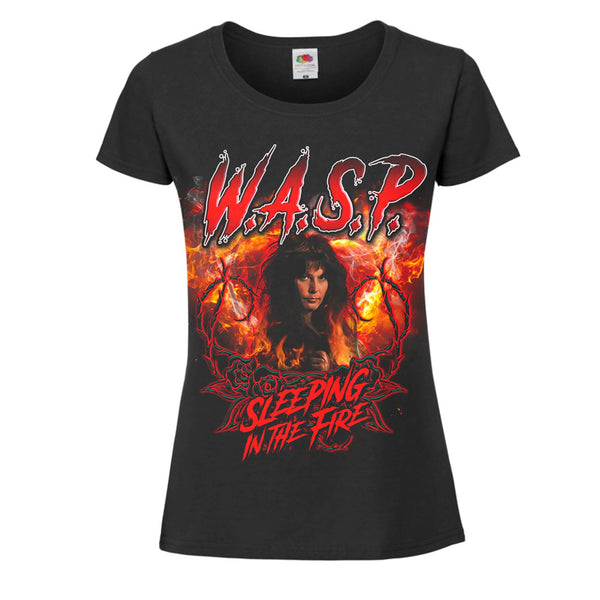 Sleeping In The Fire Ladies Black T-Shirt