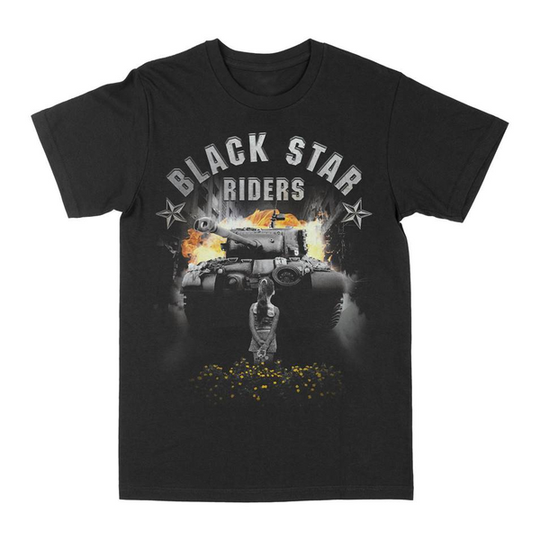 IN THE SHADOW OF THE WAR MACHINE BLACK T-SHIRT (ONLINE EXCLUSIVE)