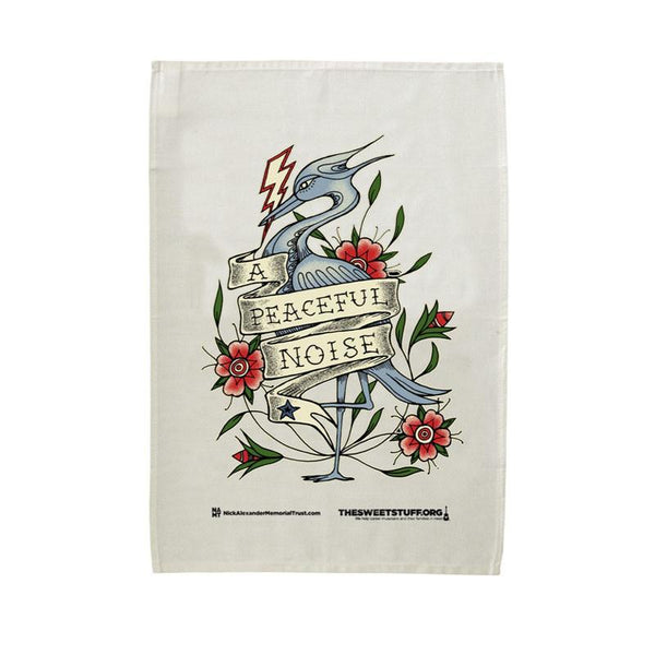 APN Colour Heron Tea Towel White - Misc